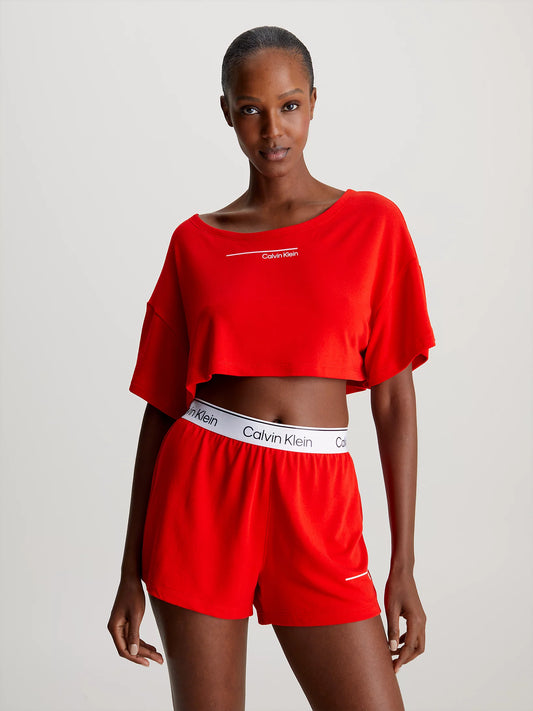 T-shirt Crop Red - Calvin Klein