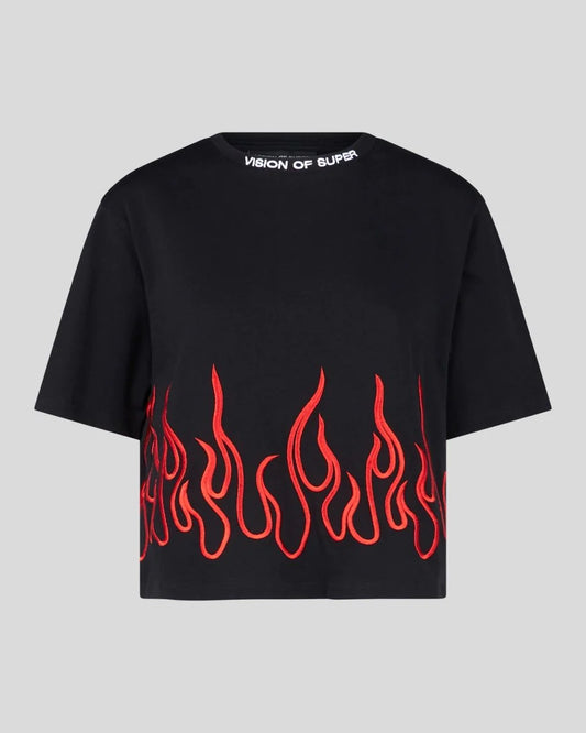 T-shirt Crop Flame - Vision Of Super