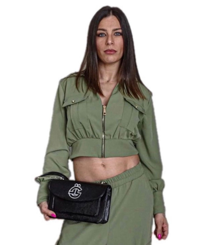 Giacca crop, verde militare - Trash And Luxury - fly-chic21